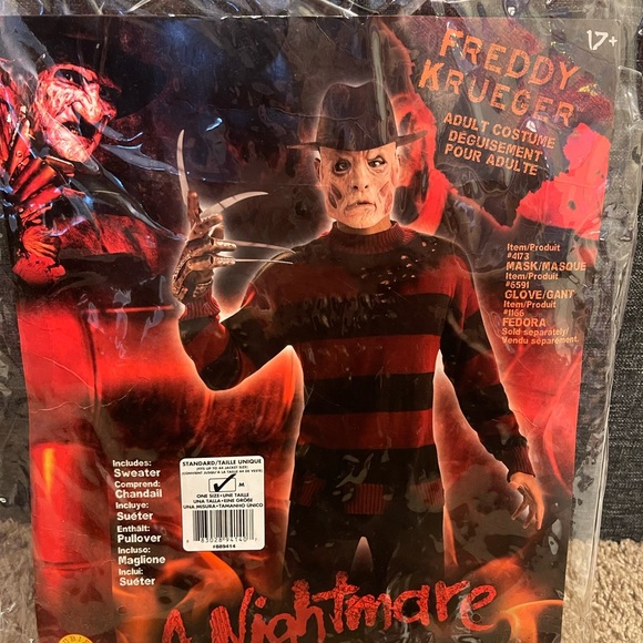 Freddy Krueger Distressed Sweater & Mask Costume, A Nightmare on Elm Str… - Picture 4 of 15